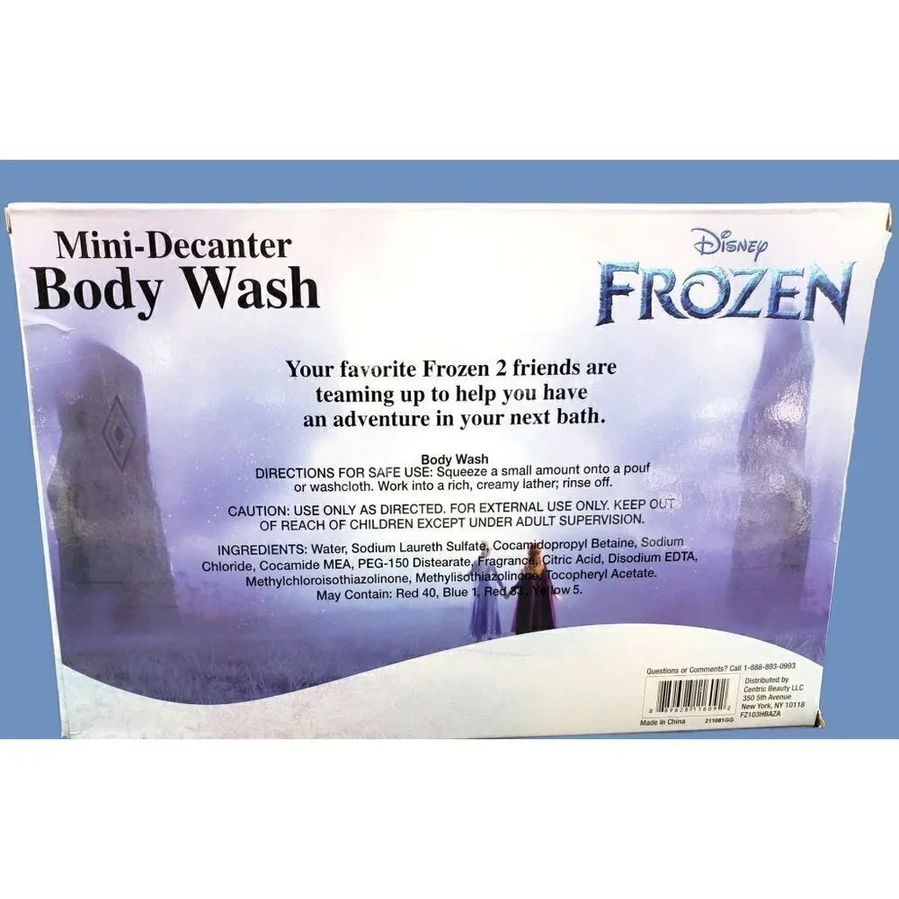 Disney Frozen‎ Mini Decanter Bath Soap Hans Elsa Olaf Sven Christmas Gift Kids